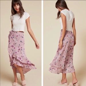 Reformation Saddie Skirt in Eden